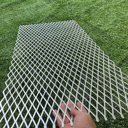 36"X18" 14 Gauge Expanded Metal Sheet Metal Diamond Mesh 0.6"X1.6" Expanded & Perforated Sheets Flattened-for Screen Door Grill,Window Security Grill Screen Door Protector - size: 36"X18"