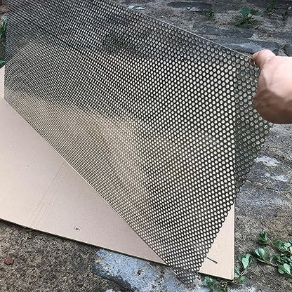 19 Gauge Perforated Metal Sheets Expanded Metal Mesh Aperture 0.2in 5mm (Approximately 1/5") 36"x18" Perforated Stainless Steel Sheet Stainless Steel Mesh Screen Panel - size: Rectangle 36"x18"