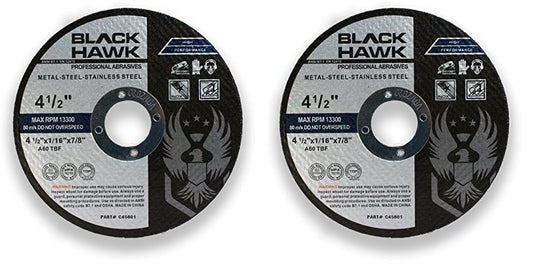 BHA 4.5" x1/16 x7/8" Cut-Off Wheels for Metal & Stainless - 50 Pack - size: 4.5” x 1/16” x 7/8” (Pack of 2)