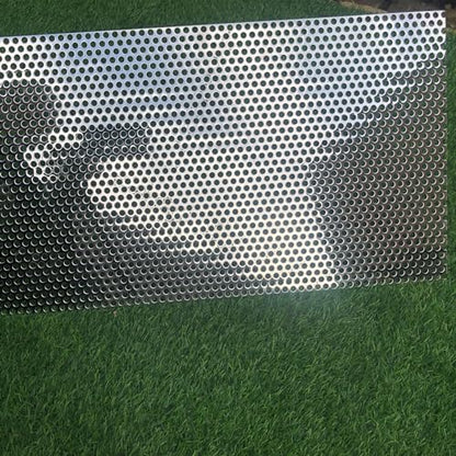 Perforated Metal Sheets 19 Gauge 30"x15" Expanded Metal Mesh Aperture 8mm 0.32inch (Approximately 1/3") Perforated Stainless Steel Sheet 304 Stainless Steel Mesh Screen Panel - size: 30"x15"