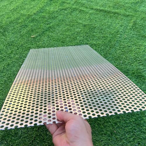 Aluminum Perforated Metal Sheets 30"x15" 16 Gauge with 1/3" (8mm) Opening, Expanded Metal Mesh Screen for Decorative Use - size: 30" X 15"