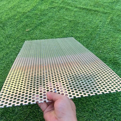 Aluminum Perforated Metal Sheets 30"x15" 16 Gauge with 1/3" (8mm) Opening, Expanded Metal Mesh Screen for Decorative Use - size: 30" X 15"