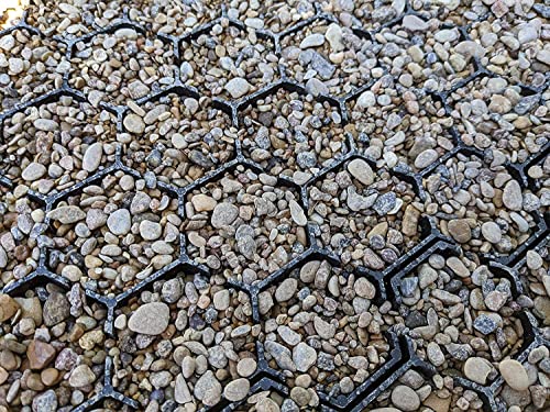 Standartpark Vodaland Permeable Pavers - HexPave Grass & Gravel Permeable Paver System - 100% Recycled PPE Plastic Pavers, Handles 27,000 lbs, 1" Depth, 325 s.f / 110 Units - size: 325 Sq Ft