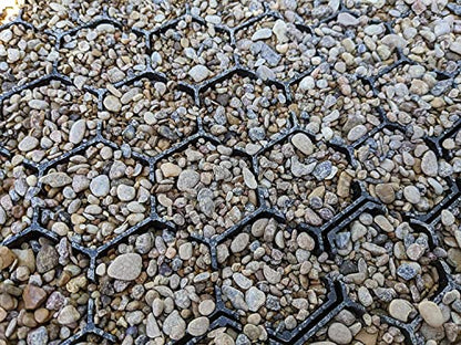 Standartpark Vodaland Permeable Pavers - HexPave Grass & Gravel Permeable Paver System - 100% Recycled PPE Plastic Pavers, Handles 27,000 lbs, 1" Depth, 325 s.f / 110 Units - size: 325 Sq Ft