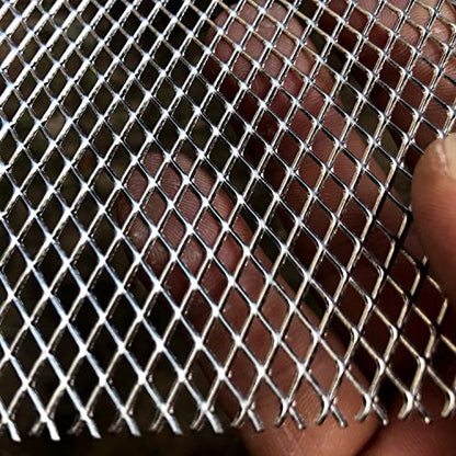 304 Stainless Steel Mesh Screen 16"X12" 4-Pack Wire Metal Mesh Screen Expanded Metal Sheet For Vent Window Screen Mesh Soil Sifter Chicken Wire Mesh Fire Pit Grate Pet Screen - size: 16"x12", style: 4-Pack 4x8mm Holes