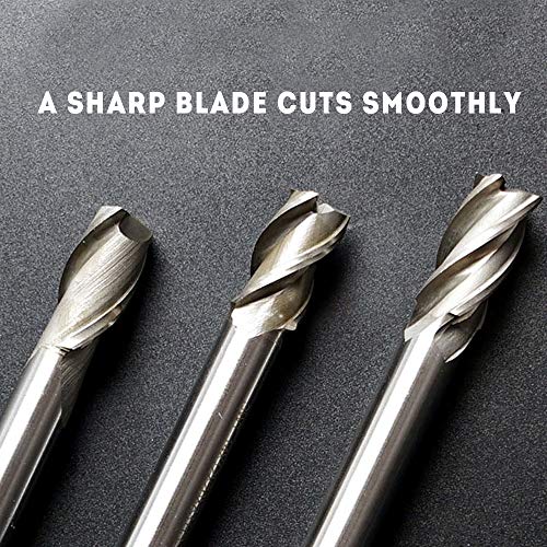 8Pcs End Mill Bits HSS CNC End Mill Cutter Drill Bits 1/16"-1/2"