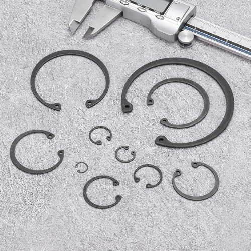 uxcell 10Pcs 2-9/32" (58mm) Internal Retaining Ring Circlip, 65 Mn Spring Steel Internal Circlip Snap Rings C-Clips for Grooved Shafts Studs, Black - size: 2-9/32"(58mm)