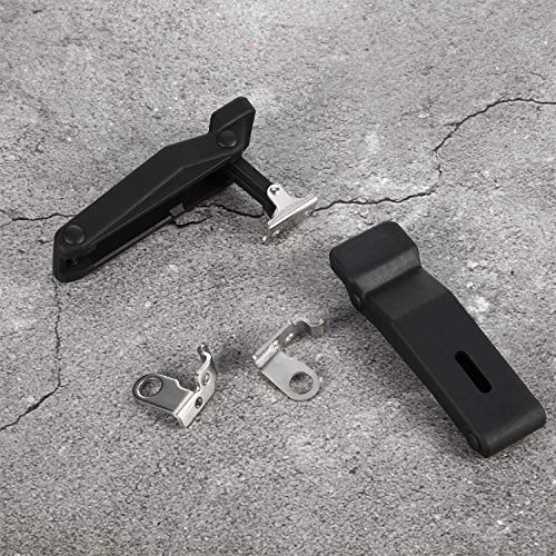 2 Pieces Rubber Latch Flexible Front Storage Rack 4 Inch with Hole, Over Center Thermoplastic Elastomer Boat Latch for Door Handle, Cooler, Cargo Box, and Compartment