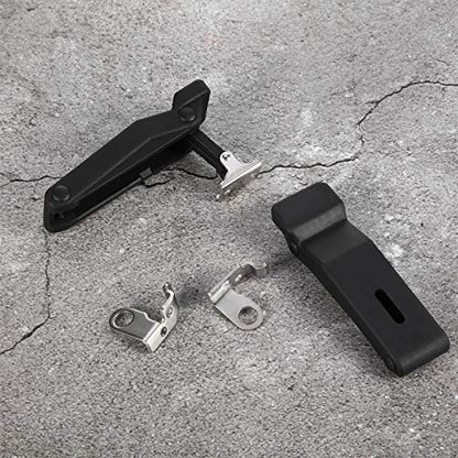 2 Pieces Rubber Latch Flexible Front Storage Rack 4 Inch with Hole, Over Center Thermoplastic Elastomer Boat Latch for Door Handle, Cooler, Cargo Box, and Compartment
