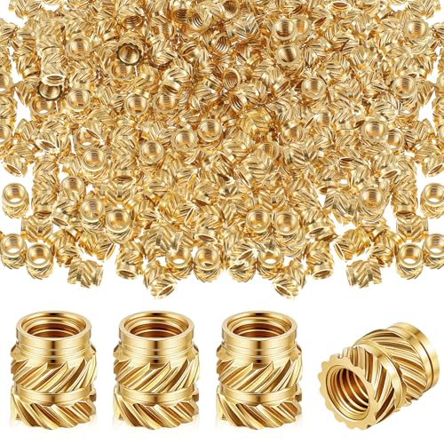 Yaocom 300 Pcs M3 Threaded Inserts M3 x D4.5 x L5 Heat Set Inserts - size: M3 X D4.5 X L5