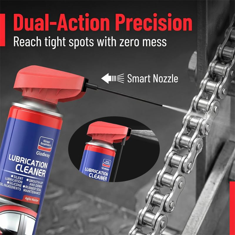 Glodway Garage Door Lubricant Spray,High Performance Fast Drying Grease for Metal Parts,Sliding Door Tracks,Locks,Hinges,Chains,No Sticky Residue,Long Lasting Protection,7 OZ，3 Pack - size: 3 Pack