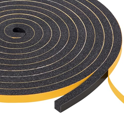 Yotache Foam Weather Stripping 1/4" W X 1/4" T, 16.5 Ft Length - size: 1/4"x1/4"x16.5 FT