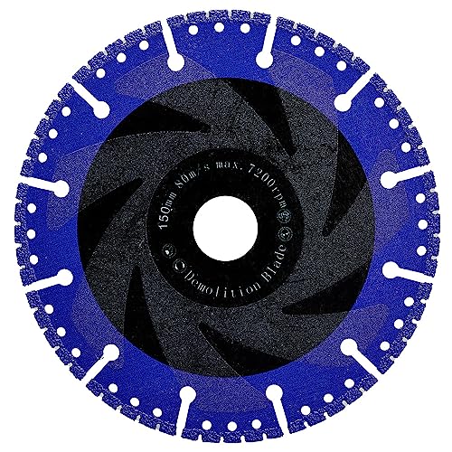 YIJING 6" Diamond Cutting Wheel for Metal,Cut Off Blade for Rebar Sheet Metal Angle Iron Stainless Steel - size: 6 inch