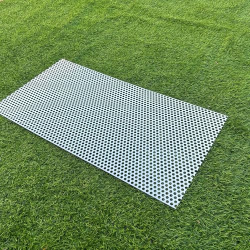 Aluminum Perforated Metal Sheets 30"x15" 16 Gauge with 1/3" (8mm) Opening, Expanded Metal Mesh Screen for Decorative Use - size: 30" X 15"