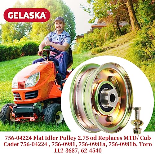 GELASKA 756-0981A 756-04224 Idler Pulley for Cub Cadet LT1050 LT1042 Decks - color: A8 1x756-0981