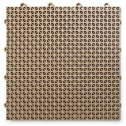 SnapLock DuraGrid 12"x12" Interlocking Deck Tiles, 40 Pack, Beige - color: Beige, size: 40 Pack