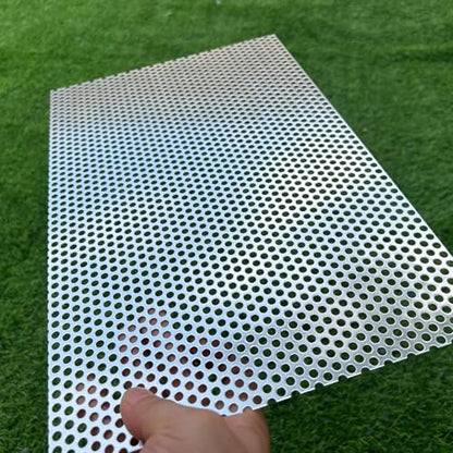 Aluminum Perforated Metal Sheets 16"x10" 16 Gauge Expanded Metal Mesh Aluminum Opening 1/5" 0.2 inch (About 5 mm) Perforated Steel Sheet Aluminum Mesh Screen Decorative Metal Mesh - size: 16" X 10"