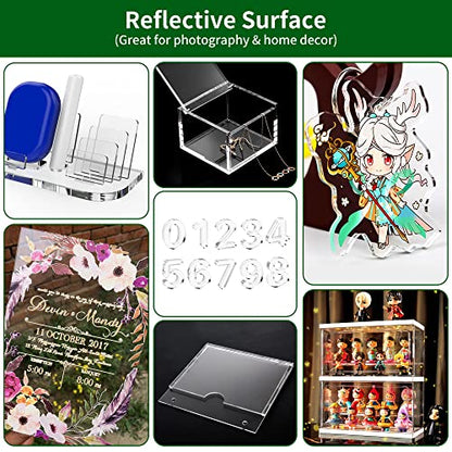 20 x 30 Acrylic Sheet 1/8 inch Thick 3mm Lesnlok 2 Pieces Clear Plexiglass Sheet,for Sign,Craft,Photo Frame, DIY Display Projects (2, 20 x 30 x 1/8) - size: 20 x 30 x 1/8