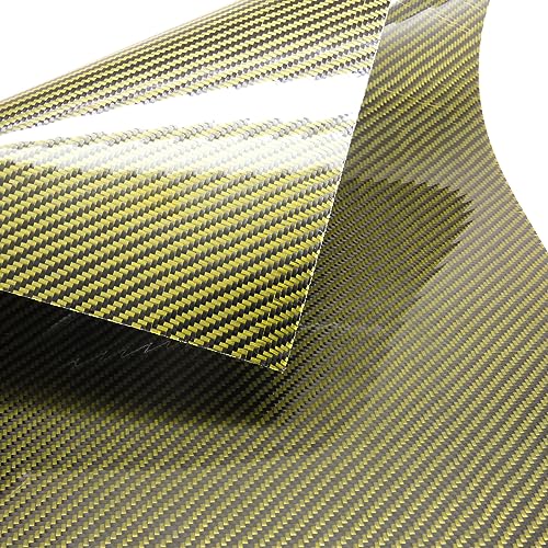 SpeedyFPV 500x400x0.3mm 3k Carbon Fiber/Aramid Combination Veneer Sheet Panel Gloss (Twill Weave)