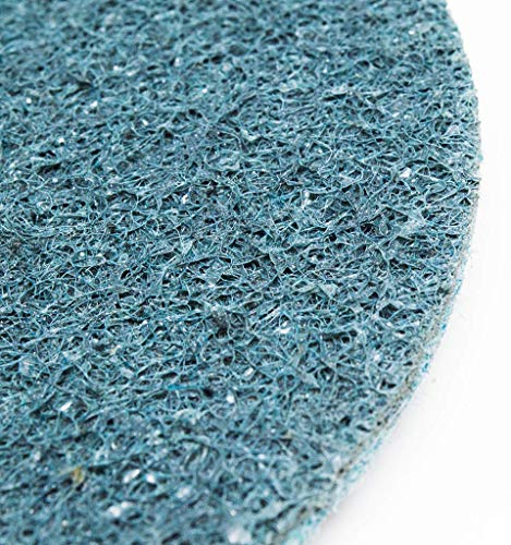 Benchmark Abrasives 5" Hook & Loop Surface Conditioning Non-Woven Discs for Paint Removal Sanding Polishing Deburring Cleaning, Angle Grinder Abrasive Discs (10 Pack) - (Blue - Fine)