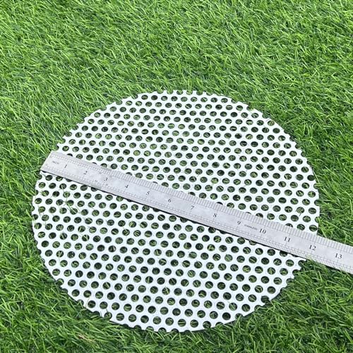12" Diameter Round Slices Perforated Metal Sheets 19 Gauge Opening 1/3"(About 8 mm) Expanded Metal Mesh Perforated Plate 304 Stainless Steel Sheet Mesh Round Screen Panel Decorative Me - size: Round 12"