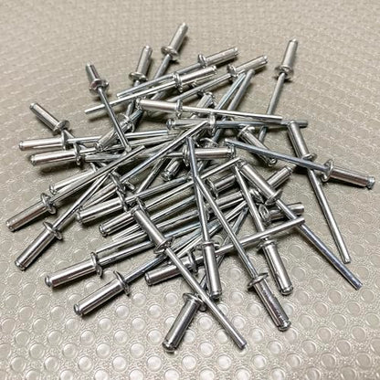 Maozaa 100Pcs 1/8" x 3/8" Aluminum Blind Rivets, Pop Rivets, Silver - color: Silver, size: 1/8" x 3/8"
