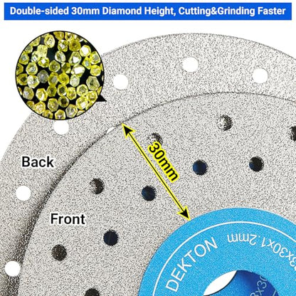 LOZLIN 4.5 Inch Diamond Saw Blade, Ultra Thin Tile Cutting Disc, Wet Dry Cutting for Ceramic Porcelain Marble Granite Stone, 4 1/2 Inch Cutting Wheel for Angle Grinder