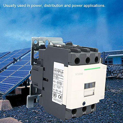AC Contactor, New Electric AC Contactor, LC1D40 NEW Electric 50/60Hz 3 Poles Coil AC Contactor 220V 40A Industrial Electric AC Contactor Outdoor High Sensitivity Industrial Electric