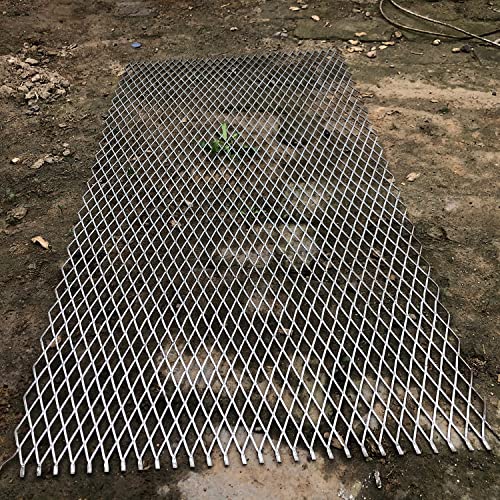 Expanded Metal Sheet 14GA Metal Diamond Mesh 0.6"X1.6" Size 48"X24" Expanded & Perforated Sheets Flattened-for Screen Door Grill,Window Security Grill Screen Grille Guards - size: 48"X24