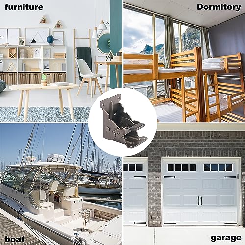 10 Pack Folding Leg Brackets, Folding Table Leg Bracket, Self-Locking Hinge - size: 10 Packs
