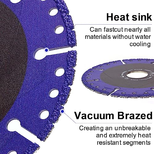 YIJING 5" Diamond Metal Cutting Wheel for Rebar Sheet Metal Angle Iron Stainless Steel - size: 5 inch