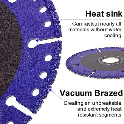YIJING 5" Diamond Metal Cutting Wheel for Rebar Sheet Metal Angle Iron Stainless Steel - size: 5 inch
