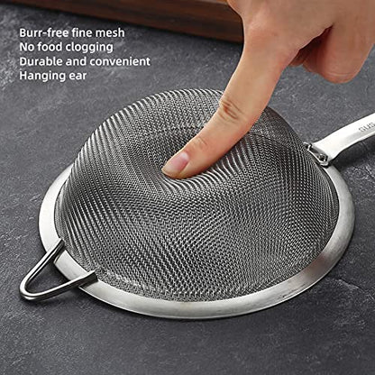 Fine Mesh Strainer with Handle Tea Sifter Stainless Steel Sieve - size: 3.35 in Small