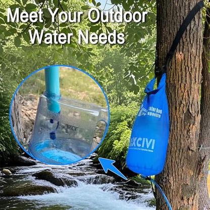 xcivi 8L Gravity Water Bag for Membrane Solutions Straw Water Filter S1
