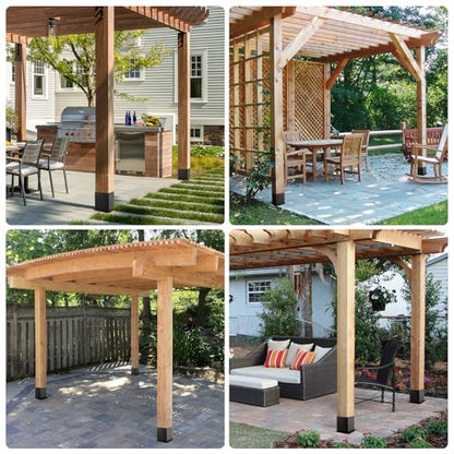 4 Pcs 6"× 6" Post Base|Inner Size (Fit 5.6" x5.6“Post| - size: 6"x6", style: 4 Set