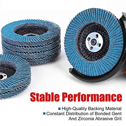 EZARC Zirconia Flap Discs 60 Grit, 4-1/2 x 7/8-Inch, Type 29, 50-Pack - size: 60 GRIT (50 pcs), style: Standard Version