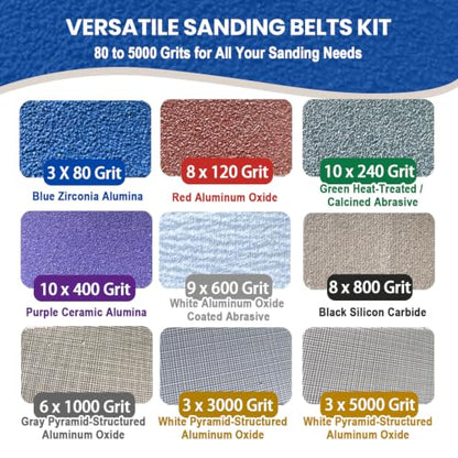 60PCS 3/4 x 12 Inch Sanding Belts, Replacement Belts for Knife Sharpeners - size: 12x3/4 inch