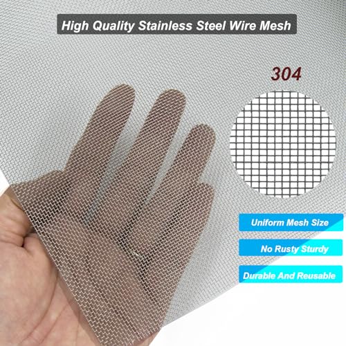 304 Stainless Steel Mesh Screen 15.7" x 47.2", 30 Mesh 0.6mm Hole - style: 30Mesh x 0.25mm