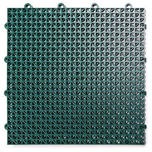 SnapLock DuraGrid 12"x12" Interlocking Deck Tiles, 40 Pack, Evergreen - color: Evergreen, size: 40 Pack