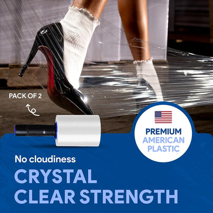 International Plastics Co. 5" Plastic Stretch Wrap with Extended Handles - size: 2 Pack, style: 5"