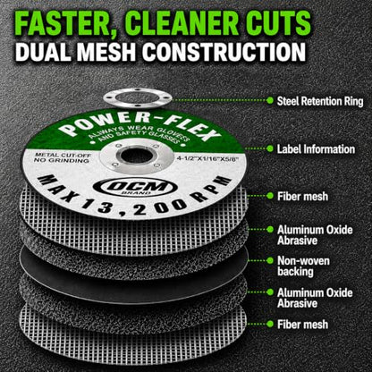 20 Pack - Cut Off Wheels 3 Inch x 1/32 Inch x 3/8 Inch Arbor - for Cutting All Steel and Ferrous Metals.