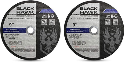 BHA 9" x.075 x7/8" Cut-Off Wheels for Metal & Stainless - 50 Pack - size: 9” x .075” x 7/8” (Pack of 2)