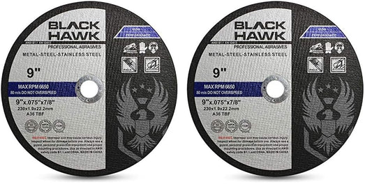 BHA 9" x.075 x7/8" Cut-Off Wheels for Metal & Stainless - 50 Pack - size: 9” x .075” x 7/8” (Pack of 2)