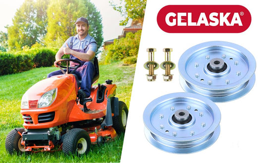 GELASKA 2 Pack 756-04129b Idler Pulley 4.25 for Cub Cadet 50 inch RZT 50 - color: A5 2x756-04129 White