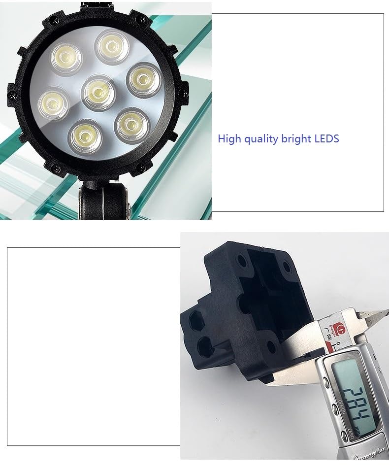 LED Work Lights 24V IP68 Adjustable Aluminum Alloy Industrial Lighting Machine Light for Lathe, CNC Milling Machine, Drilling Machine - Long Arm (7)