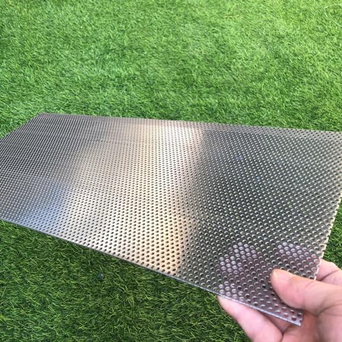 Aluminum Perforated Metal Sheets 16 Gauge 19.6 inch by 9.8 inch Expanded Metal Mesh Aluminum Opening 1/8" 0.12 inch (About 3 mm) Perforated Steel Sheet Aluminum Mesh Screen Decorative Metal Mesh - size: 19.6" X 9.8"