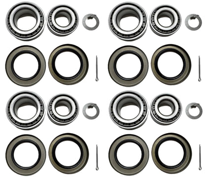 (Set of 4) WESTERNPRIME Trailer Hub Wheel Bearing Kit 25580 14125A Double Lip Grease Seals 10-36 2.250'' I.D. and 10-10 2.125'' I.D. for 7000 lb. Tandem Axles