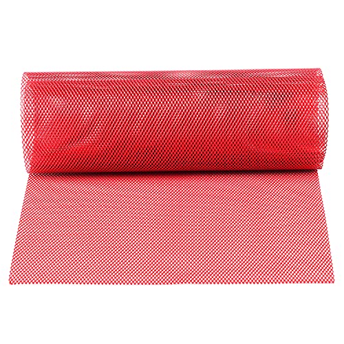 AggAuto Universal 40"x13" Car Grill Mesh 3x6mm Rhombic Hole Red - size: 3x6mm Rhombus - Red