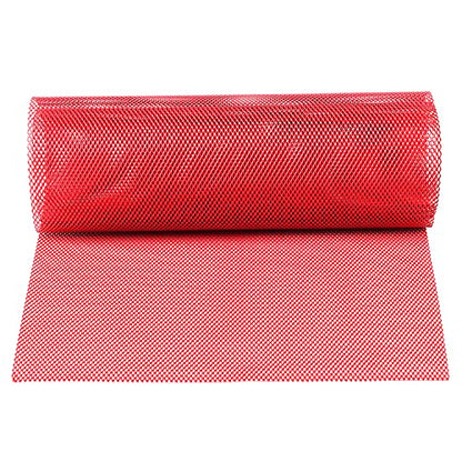 AggAuto Universal 40"x13" Car Grill Mesh 3x6mm Rhombic Hole Red - size: 3x6mm Rhombus - Red