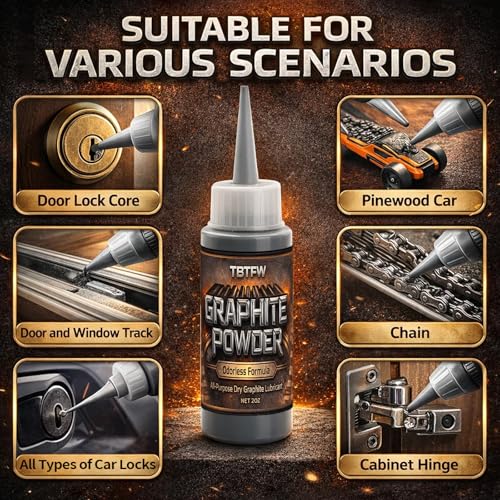 TBTFW Graphite Powder for Locks,Graphite Lubricant,Powdered Graphite-4oz
